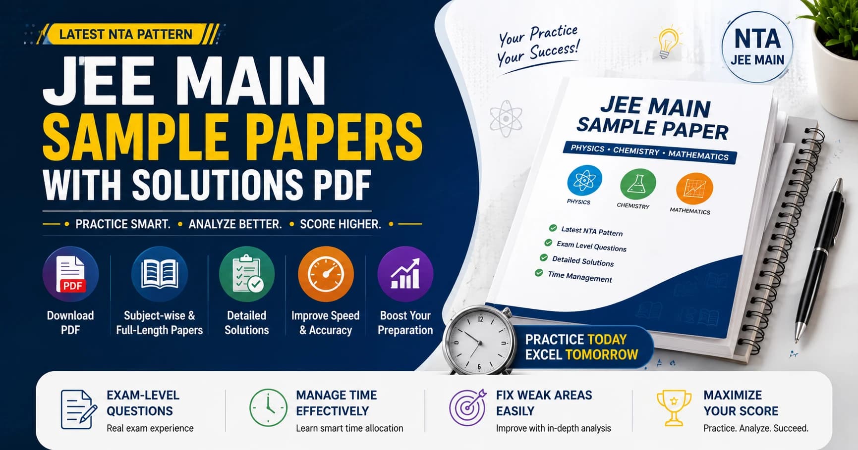 JEE Main Sample Papers with Solutions PDF